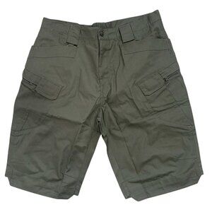 NEW GREEN POLYESTER/COTTON CARGO SHORTS SIZE 2XL